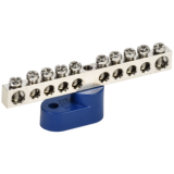 Шины N, PE на одном угловом изоляторе с никелевым покрытием