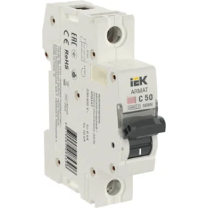IEK ARMAT Автоматический выключатель M06N 1P C 50А - AR-M06N-1-C050 IEK ARMAT Автоматический выключатель M06N 1P C 50А - AR-M06N-1-C050