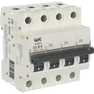 IEK ARMAT Автоматический выключатель M06N 4P B 6А - AR-M06N-4-B006 IEK ARMAT Автоматический выключатель M06N 4P B 6А - AR-M06N-4-B006