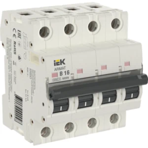 IEK ARMAT Автоматический выключатель M06N 4P B 16А - AR-M06N-4-B016 IEK ARMAT Автоматический выключатель M06N 4P B 16А - AR-M06N-4-B016