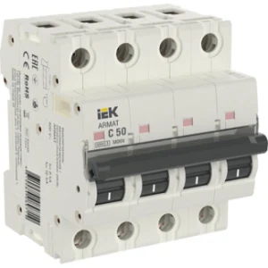 IEK ARMAT Автоматический выключатель M06N 4P C 50А - AR-M06N-4-C050 IEK ARMAT Автоматический выключатель M06N 4P C 50А - AR-M06N-4-C050