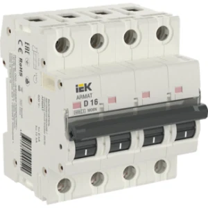 IEK ARMAT Автоматический выключатель M06N 4P D 16А - AR-M06N-4-D016 IEK ARMAT Автоматический выключатель M06N 4P D 16А - AR-M06N-4-D016