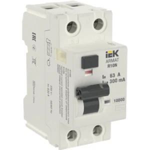 IEK ARMAT Выключатель дифференциального тока R10N 2P 63А 300мА тип AC - AR-R10N-2-063C300 IEK ARMAT Выключатель дифференциального тока R10N 2P 63А 300мА тип AC - AR-R10N-2-063C300