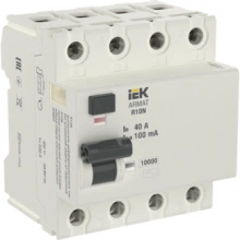 IEK ARMAT Выключатель дифференциального тока R10N 4P 40А 100мА тип AC