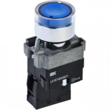 IEK Кнопка управления LA167-BW3671 d=22мм RC 1з с подсветкой синяя