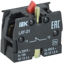 IEK Контактный блок 1р для серии LAY5