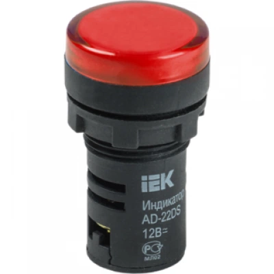 IEK Лампа AD22DS(LED)матрица d=22мм красный 12В AC/DC