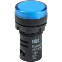 IEK Лампа AD22DS(LED)матрица d=22мм синий 12В AC/DC