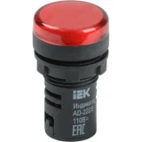 IEK Лампа AD22DS(LED)матрица d=22мм красный 110В AC/DC