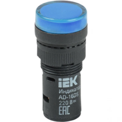 IEK Лампа AD16DS(LED)матрица d=16мм синий 230В AC