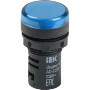 IEK Лампа AD22DS(LED)матрица d=22мм синий 230В - BLS10-ADDS-230-K07 IEK Лампа AD22DS(LED)матрица d=22мм синий 230В - BLS10-ADDS-230-K07