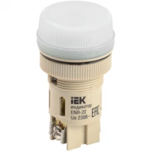 IEK Лампа ENR-22 сигнальная d=22мм белый неон/240В цилиндр