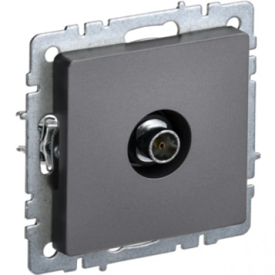 IEK BRITE Розетка TV оконечная РТВ11-0-БрС сталь IEK BRITE Розетка TV оконечная РТВ11-0-БрС сталь