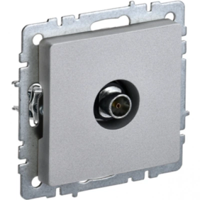 IEK BRITE Розетка TV оконечная РТВ11-0-БрА алюминий IEK BRITE Розетка TV оконечная РТВ11-0-БрА алюминий