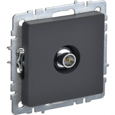IEK BRITE Розетка TV оконечная РТВ11-0-БрГ графит IEK BRITE Розетка TV оконечная РТВ11-0-БрГ графит