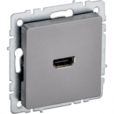 IEK BRITE Розетка HDMI РHDMI-0-БрС сталь