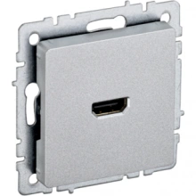 IEK BRITE Розетка HDMI РHDMI-0-БрА алюминий