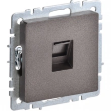 IEK BRITE Розетка компьютерная RJ45 кат.5E РК10-БрТБ темная бронза
