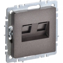 IEK BRITE Розетка двойная RJ11+RJ45 кат.5E РК/Т12-БрТБ темная бронза
