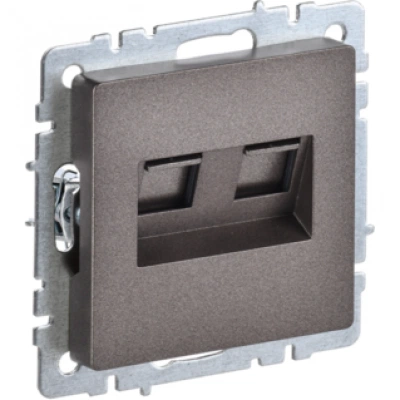 IEK BRITE Розетка двойная RJ11+RJ45 кат.5E РК/Т12-БрТБ темная бронза IEK BRITE Розетка двойная RJ11+RJ45 кат.5E РК/Т12-БрТБ темная бронза