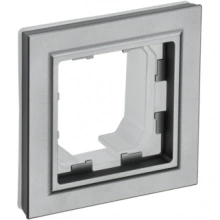 IEK BRITE Рамка 1-местная IP44 РУ-1-БрС-44 сталь