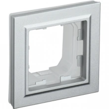 IEK BRITE Рамка 1-местная IP44 РУ-1-БрА-44 алюминий