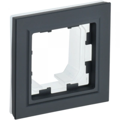 IEK BRITE Рамка 1-местная IP44 РУ-1-БрГ-44 графит