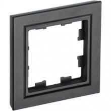 IEK BRITE Рамка 1-местная РУ-1-БрЧ черный