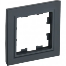 IEK BRITE Рамка 1-местная РУ-1-БрГ графит