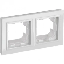 IEK BRITE Рамка 2-местная IP44 РУ-2-БрБ-44 белый