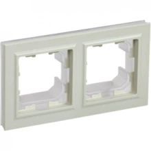 IEK BRITE Рамка 2-местная IP44 РУ-2-БрКр-44 бежевый
