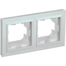 IEK BRITE Рамка 2-местная IP44 РУ-2-БрЖ-44 жемчуг