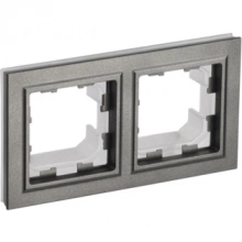 IEK BRITE Рамка 2-местная IP44 РУ-2-БрШ-44 шампань