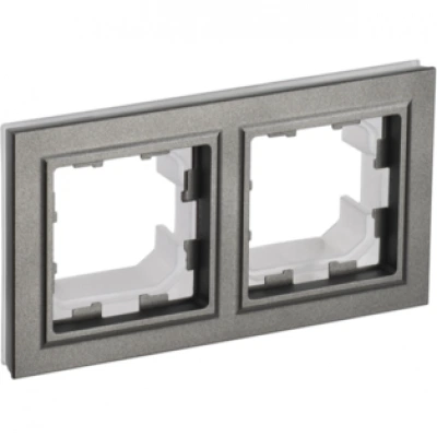 IEK BRITE Рамка 2-местная IP44 РУ-2-БрШ-44 шампань