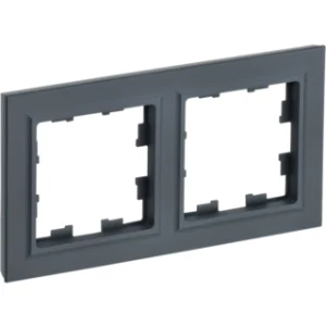 IEK BRITE Рамка 2-местная РУ-2-БрГ графит - BR-M22-K53 IEK BRITE Рамка 2-местная РУ-2-БрГ графит - BR-M22-K53