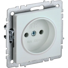 IEK BRITE Розетка 1-местная без заземления без защитных шторок 10А РС10-1-0-БрЖ жемчуг