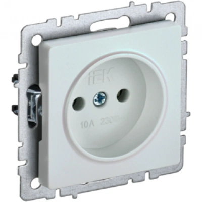 IEK BRITE Розетка 1-местная без заземления без защитных шторок 10А РС10-1-0-БрЖ жемчуг IEK BRITE Розетка 1-местная без заземления без защитных шторок 10А РС10-1-0-БрЖ жемчуг