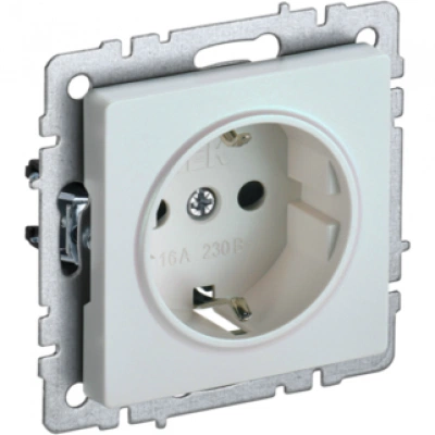IEK BRITE Розетка 1-местная с заземлением с защитными шторками 16А РС14-1-0-БрЖ жемчуг IEK BRITE Розетка 1-местная с заземлением с защитными шторками 16А РС14-1-0-БрЖ жемчуг