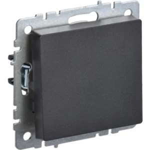 IEK BRITE Выключатель 1-клавишный проходной 10А ВС10-1-6-БрЧ черный - BR-V12-0-10-K02 IEK BRITE Выключатель 1-клавишный проходной 10А ВС10-1-6-БрЧ черный - BR-V12-0-10-K02