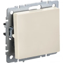 IEK BRITE Выключатель 1-клавишный проходной 10А ВС10-1-6-БрКр бежевый