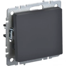 IEK BRITE Выключатель 1-клавишный проходной 10А ВС10-1-6-БрГ графит
