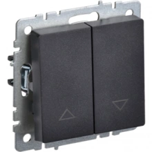 IEK BRITE Выключатель жалюзи 10А ВС10-1-5-БрЧ черный