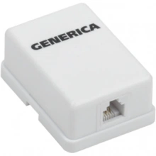 IEK Розетка информационная настенная RJ12 кат.3 UTP 1 порт GENERICA