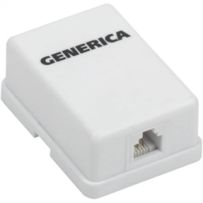IEK Розетка информационная настенная RJ12 кат.3 UTP 1 порт GENERICA
