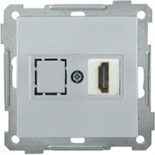 IEK Розетка HDMI РHDMI-0-Б BOLERO серебряный
