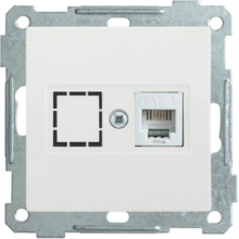 IEK Розетка компьютерная РК10-1-Б RJ45 Cat5e BOLERO белый