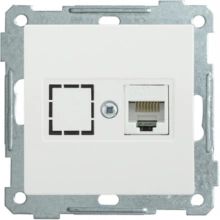 IEK Розетка компьютерная РК11-1-Б RJ45 Cat6 BOLERO белый