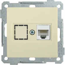IEK Розетка компьютерная РК11-1-Б RJ45 Cat6 BOLERO кремовый