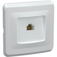 IEK Розетка 1-местная компьютерная РК10-ВБ RJ45 Cat5e ВЕГА белый