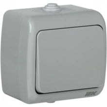 IEK Выключатель 1-клавишный для открытой установки ВС-20-1-0-А 10А IP54 AQUATIC